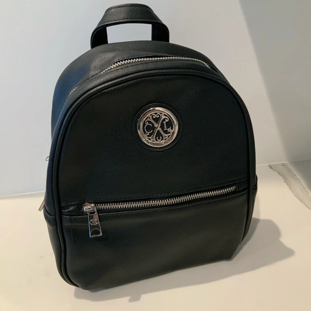 CXL by Christian Lacroix Backpack Black Pine‎ Caviar Faux Leather CXLH24981-BLAK